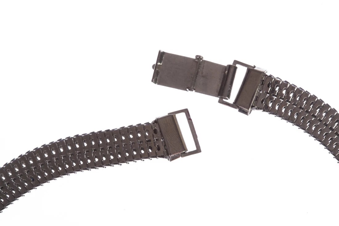 Vintage Costume Metal Mesh Tassel Necklace - 8