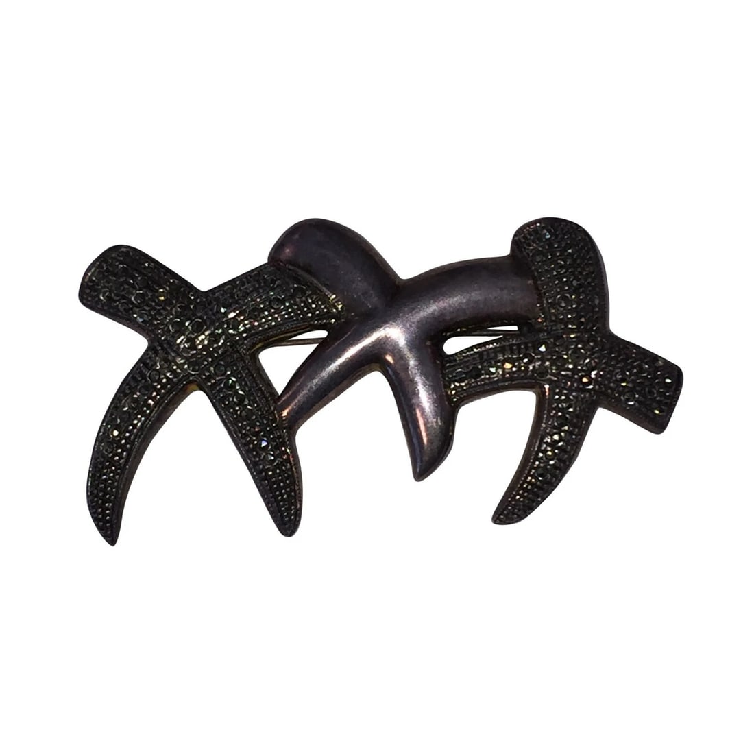 Sterling Silver Love XXX Pin Pave in Marcasite - 2