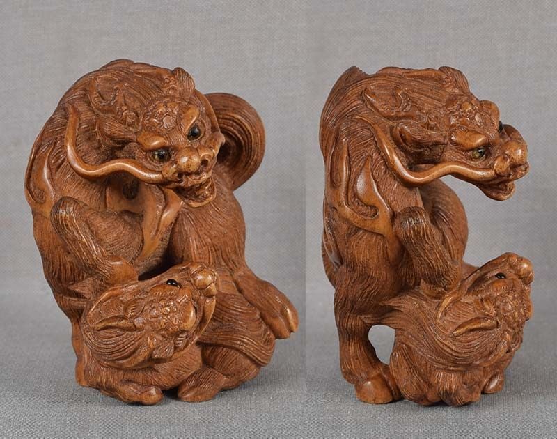 Netsuke KIRIN & young by BISHU - 2
