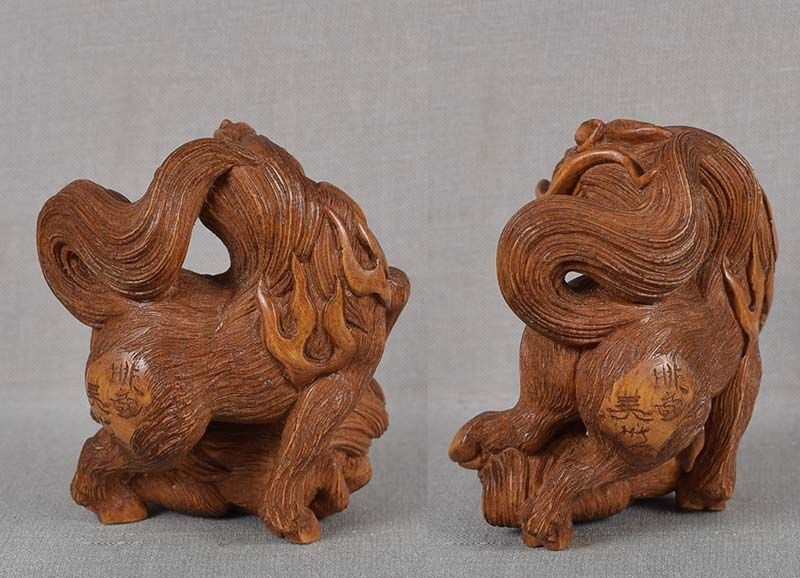 Netsuke KIRIN & young by BISHU - 3