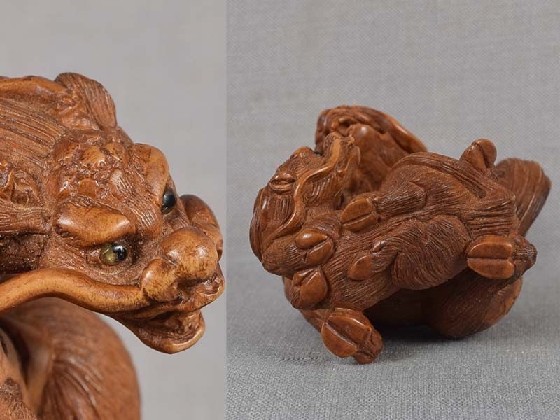 Netsuke KIRIN & young by BISHU - 5