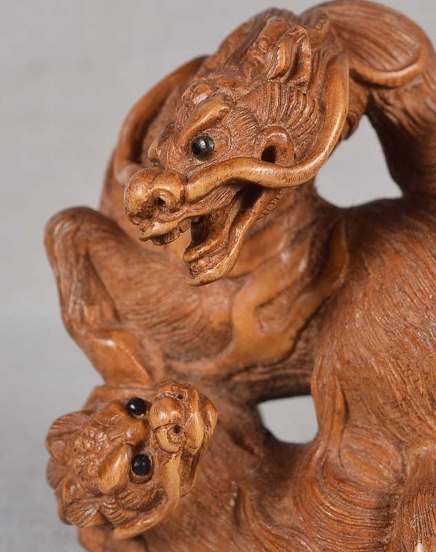 Netsuke KIRIN & young by BISHU - 6