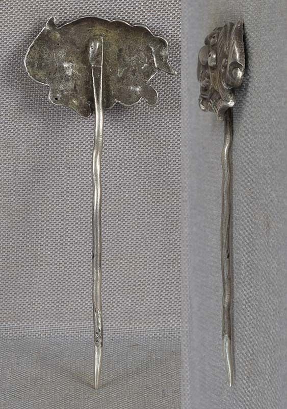 19c Chinese Export silver PIN Foo Lion - 3