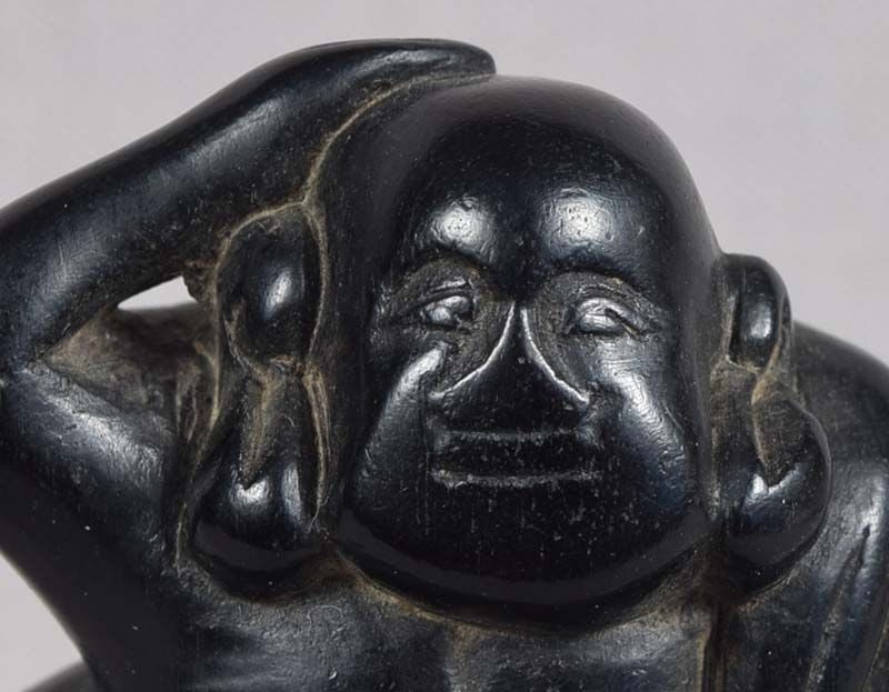18c ebony netsuke HOTEI - 2