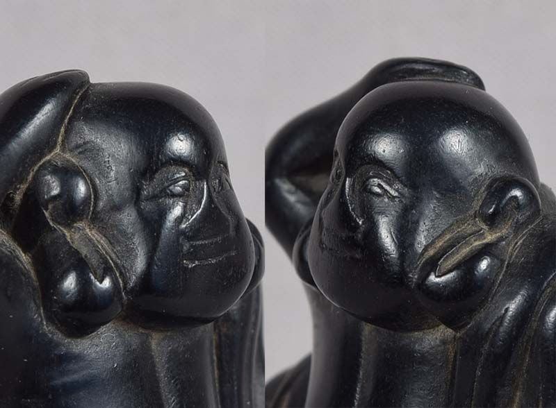 18c ebony netsuke HOTEI - 6