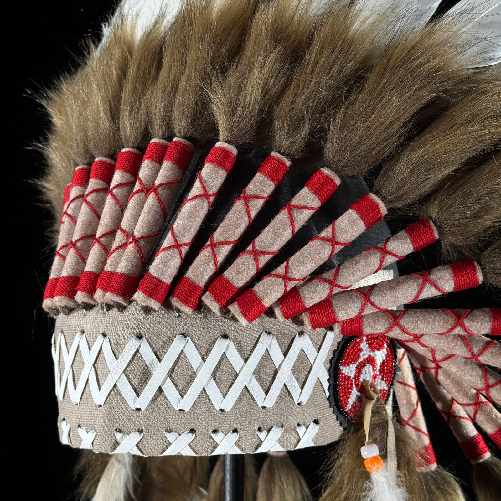 Beautiful remake of an Indian Headdress on a custom stand - 2