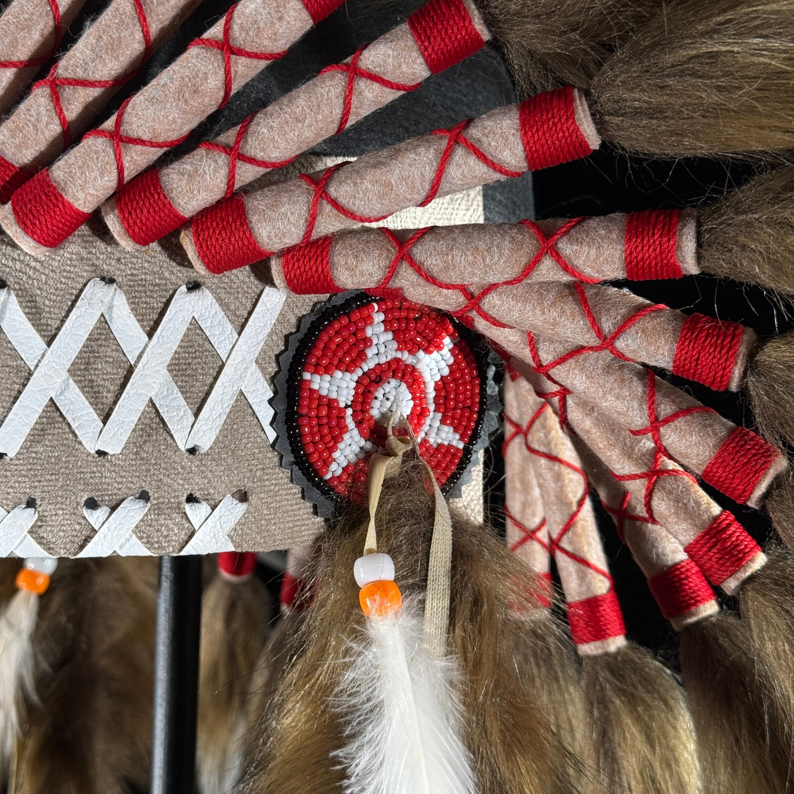 Beautiful remake of an Indian Headdress on a custom stand - 3