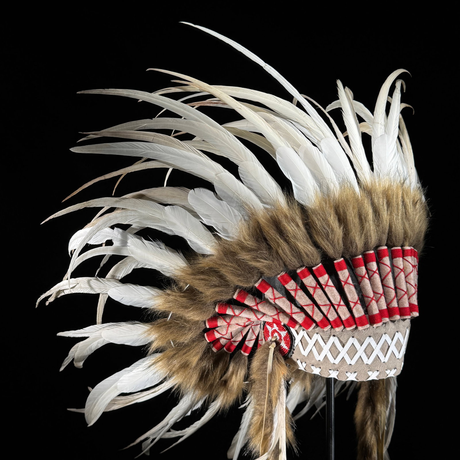 Beautiful remake of an Indian Headdress on a custom stand - 8