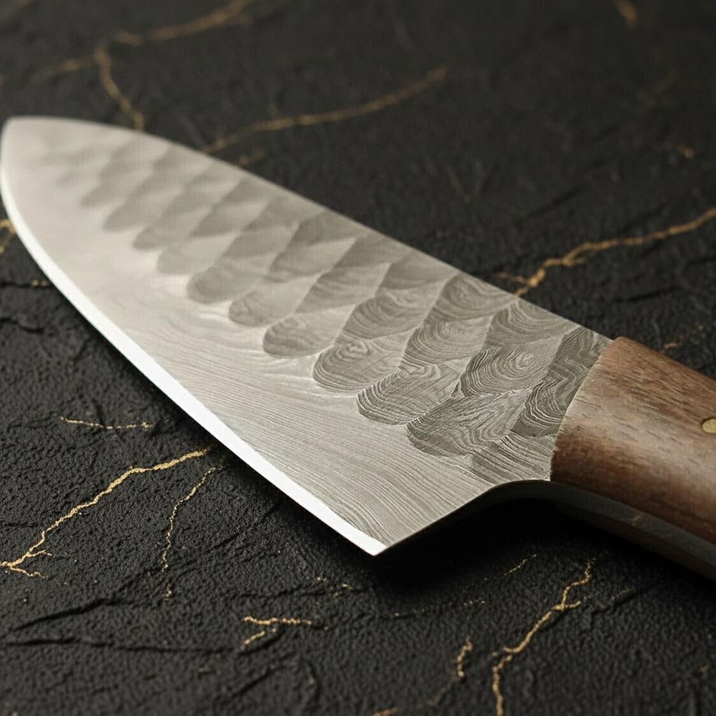 Hand Forged 5pc Kitchen Knife Set Twisted Damascus Steel with Rosewood Handles - 2