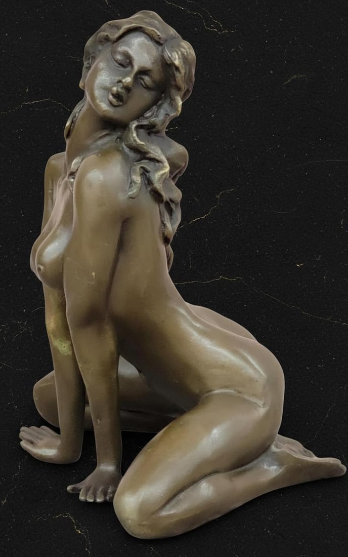 Olaf Odegard Signed Female Nude Torso Bronze Sculpture, Abstract Modern Art Decor - 4