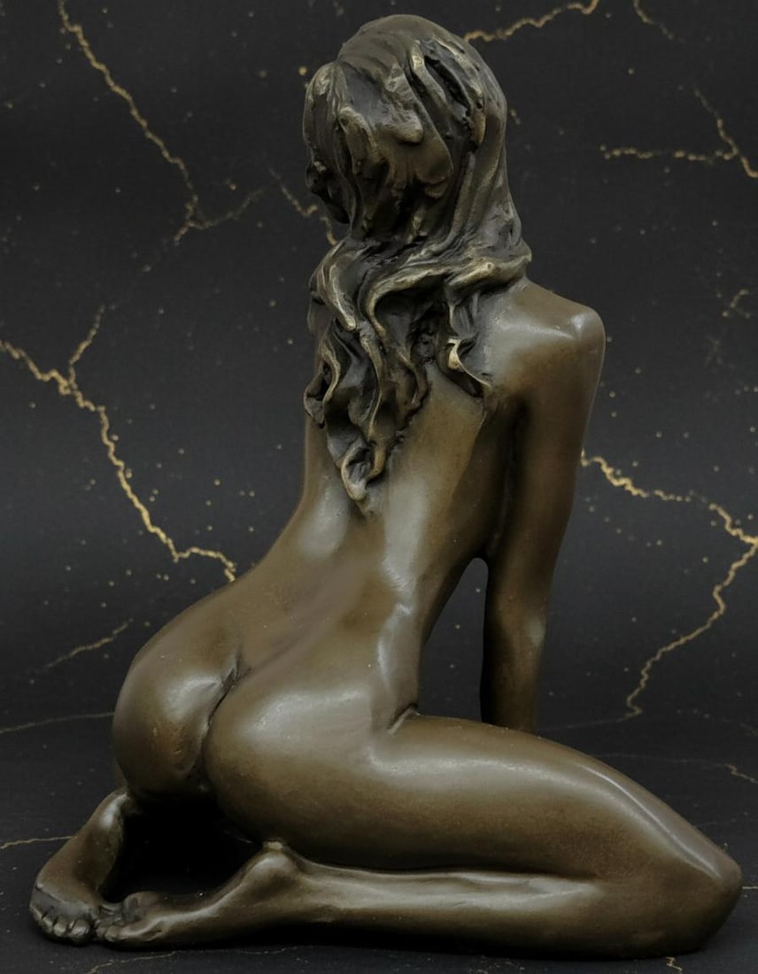 Olaf Odegard Signed Female Nude Torso Bronze Sculpture, Abstract Modern Art Decor - 5