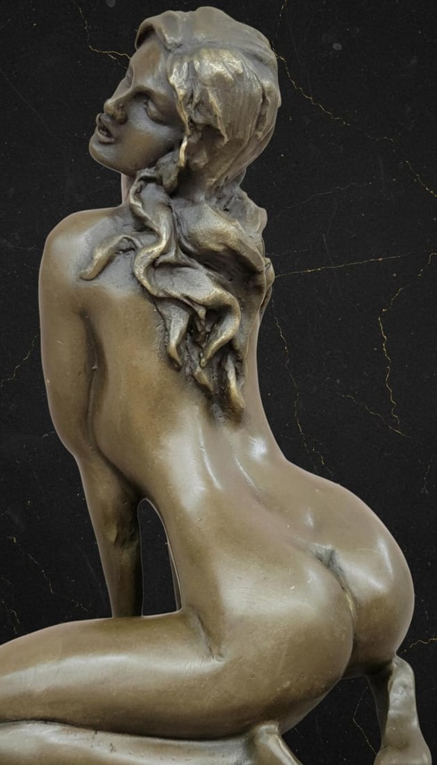 Olaf Odegard Signed Female Nude Torso Bronze Sculpture, Abstract Modern Art Decor - 7