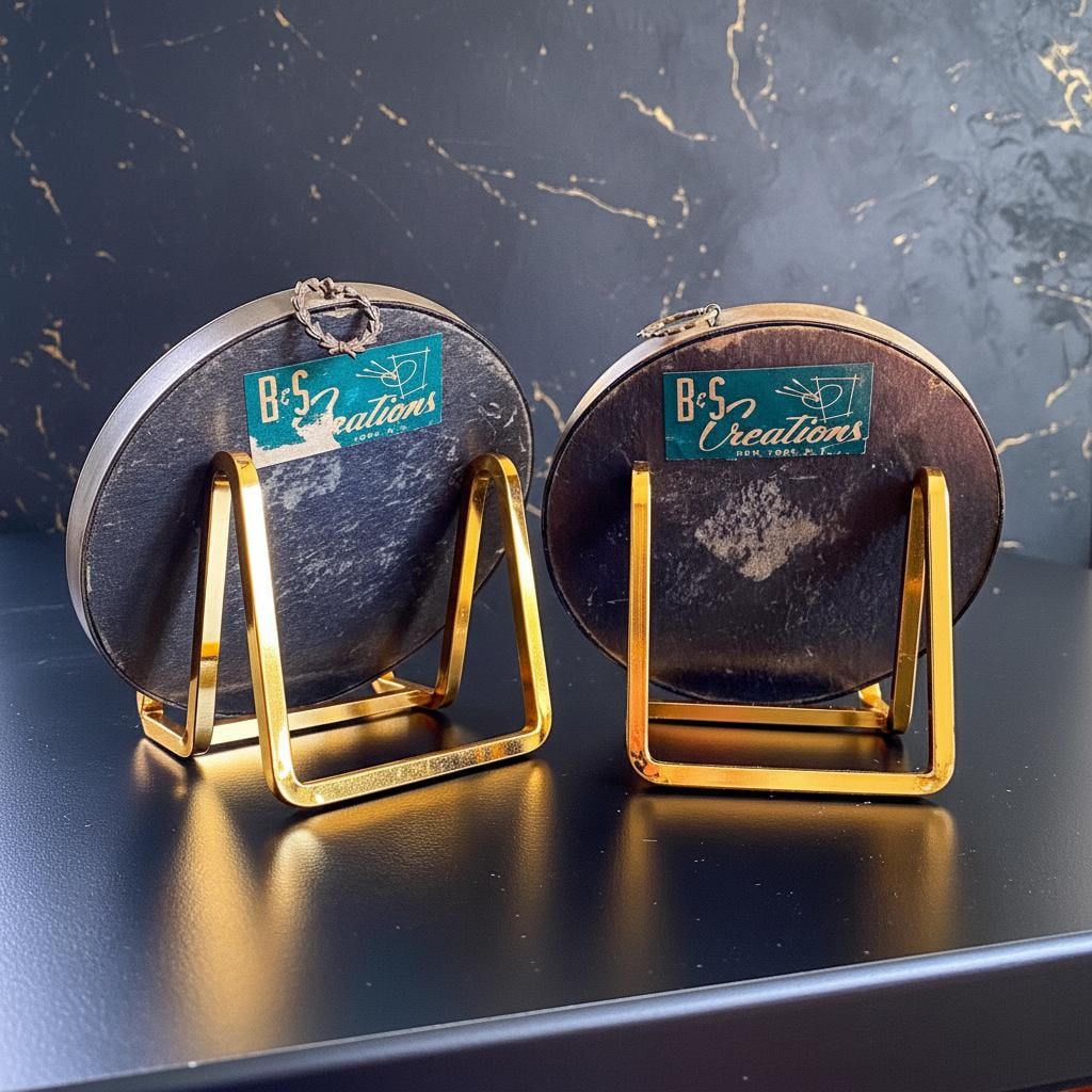 Pair of Vintage 1950s Roman Wall Plaques Julius Caesar Motif Mid-Century Decor - 5