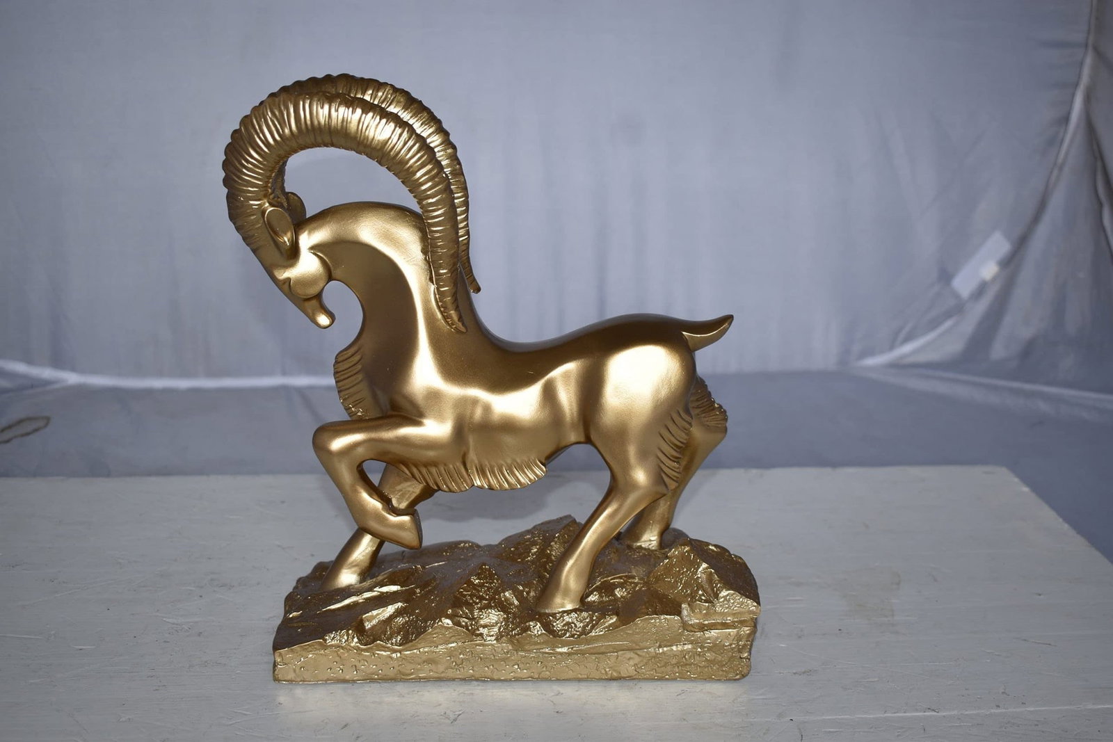 Royal Gazelle Statue Made of Resin - Gold Size: 11" x 5" x 13"H - 4