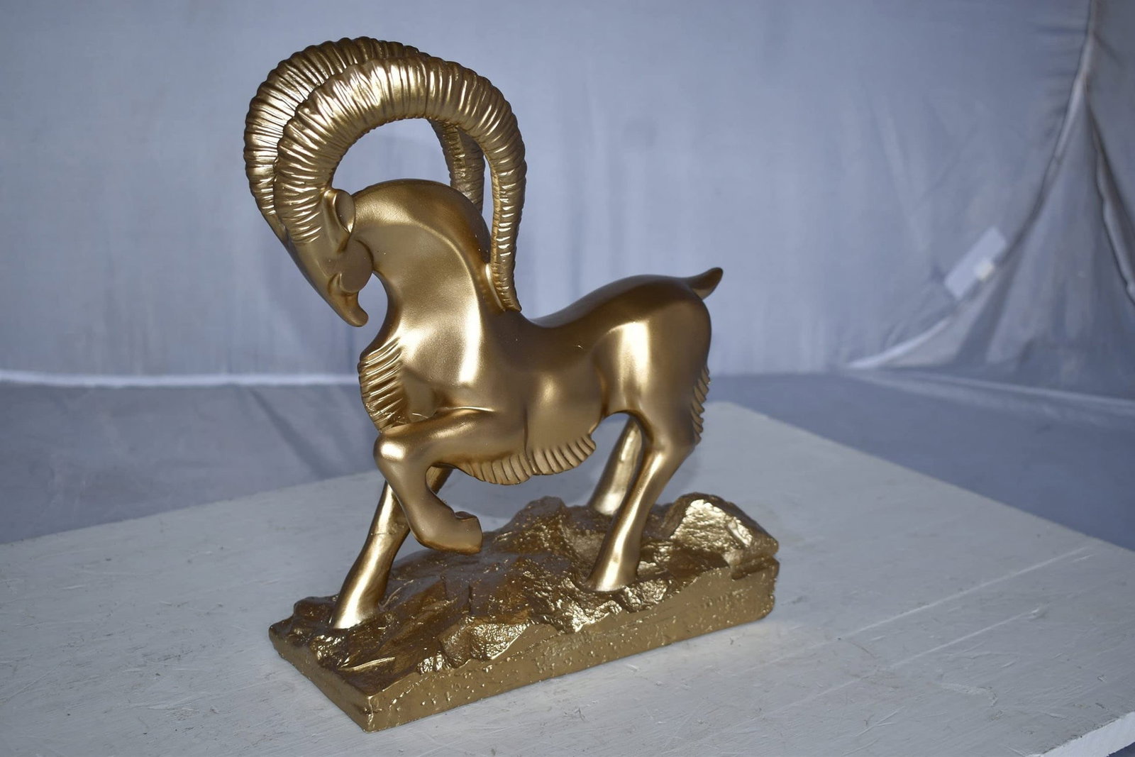 Royal Gazelle Statue Made of Resin - Gold Size: 11" x 5" x 13"H - 5