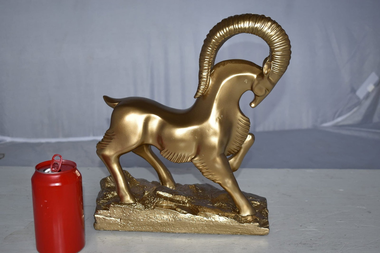 Royal Gazelle Statue Made of Resin - Gold Size: 11" x 5" x 13"H - 6