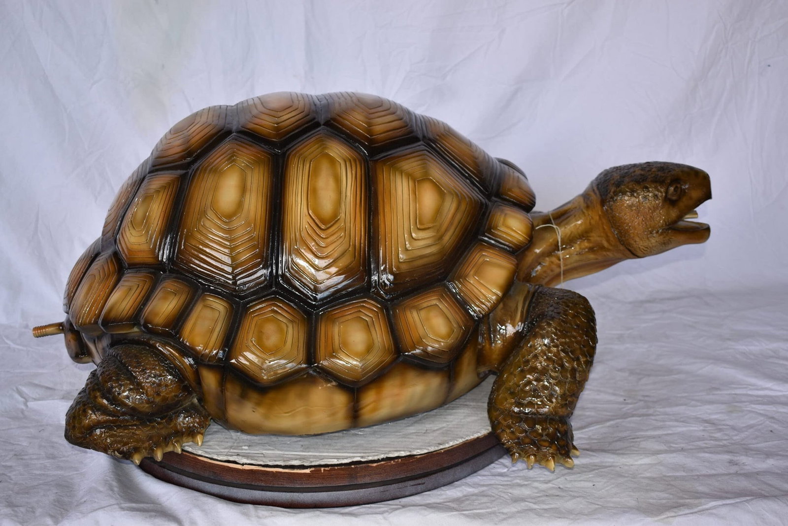 Giant Tortoise Turtle Fountain Light Brown Finish Bronze Statue 24"x 38" x 16"H - 4