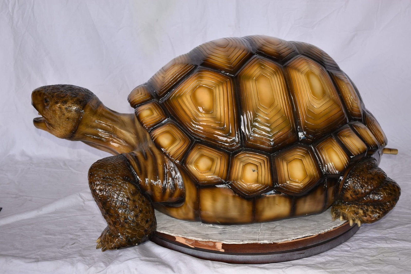 Giant Tortoise Turtle Fountain Light Brown Finish Bronze Statue 24"x 38" x 16"H - 8