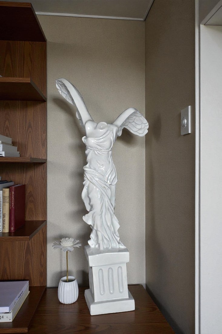 Winged Victory Nike of Samothrace Statue Made of Resin Size: 6" x 6" x 14"H - 3