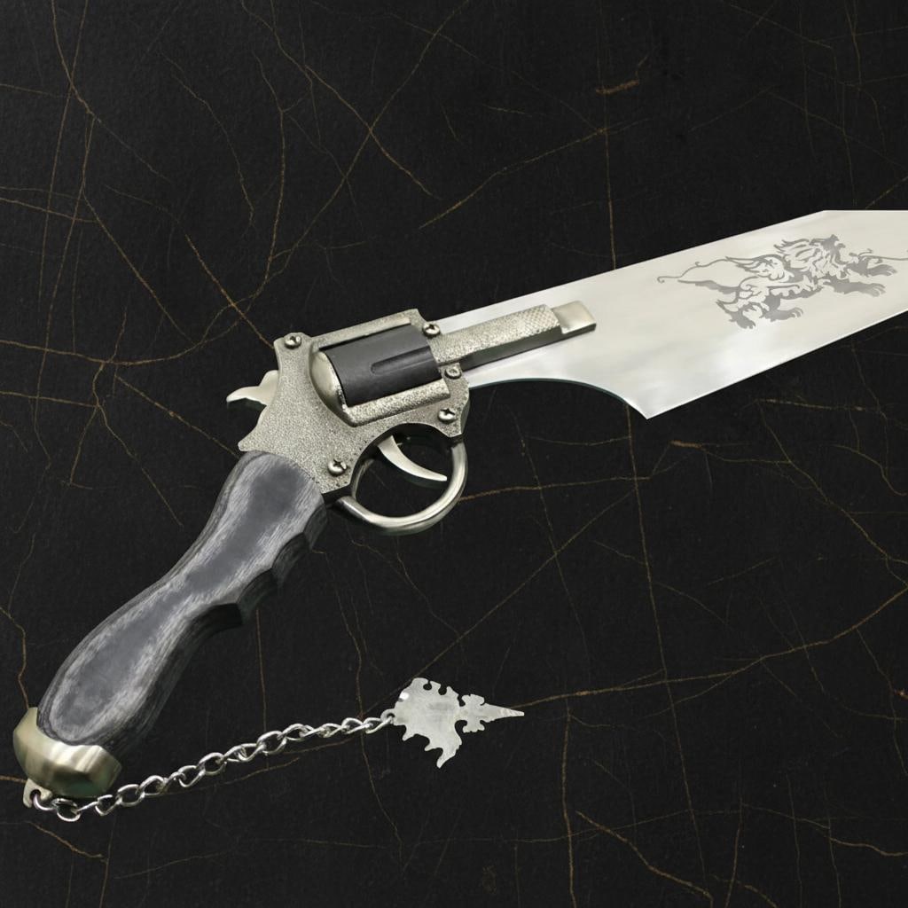 Squall's Lionheart Gunblade Functional Revolver Sword Replica with Steel Handle - 3