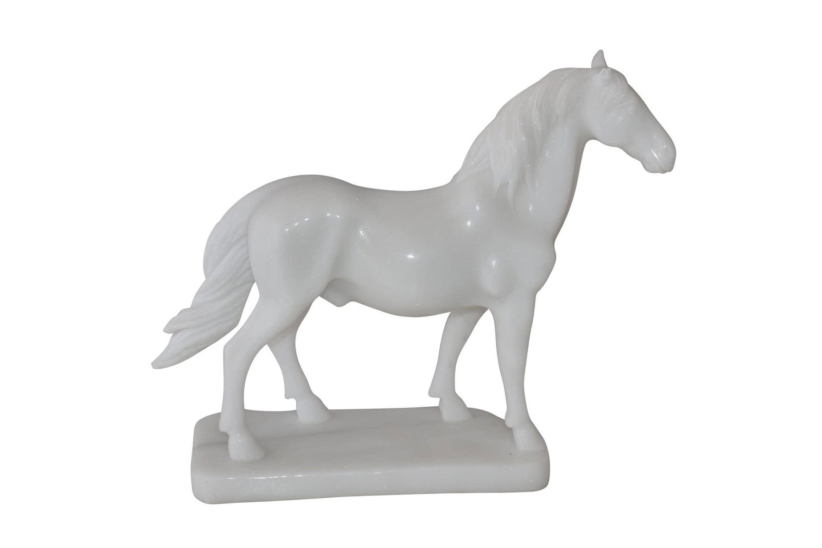 Standing Horse Made of White Marble Size: 11" x 5" x 9"H (1 of 8)