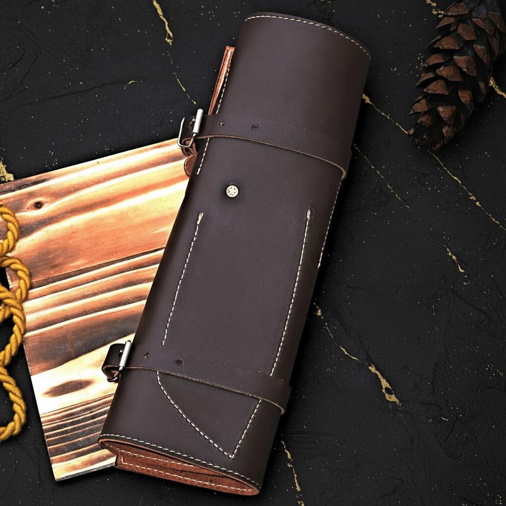 Hand Forged 5pc Damascus Steel Kitchen Knife Set with Twist Pattern and Sheath - 6