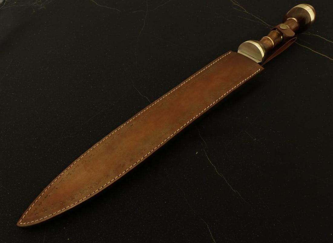 Hand Forged Roman Gladius Sword D2 Steel Blade, Custom Rosewood Handle, Damascus Guard - 6