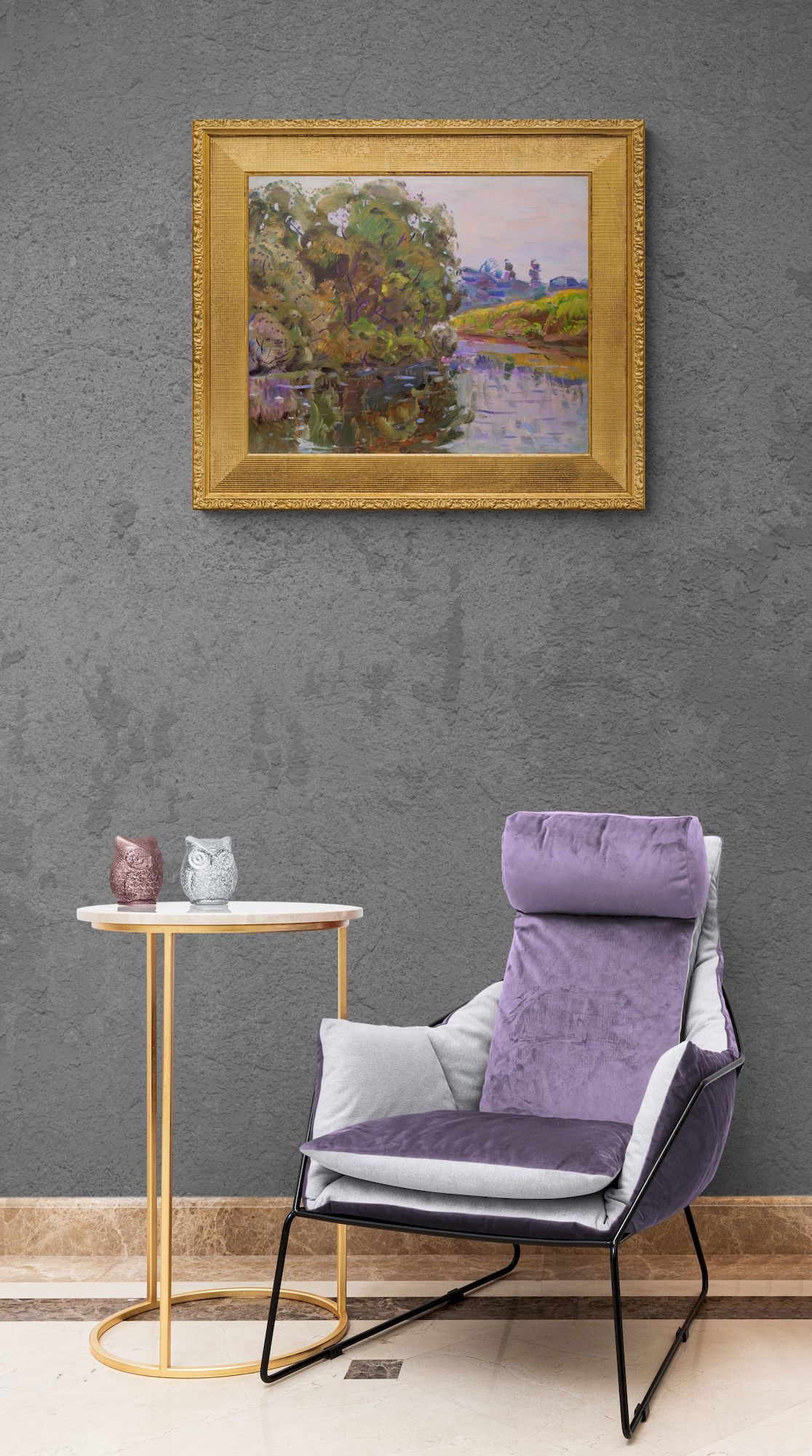 Tyukha Ivan (Ukrainian artist), "Silent river", oil on cardboard - 3