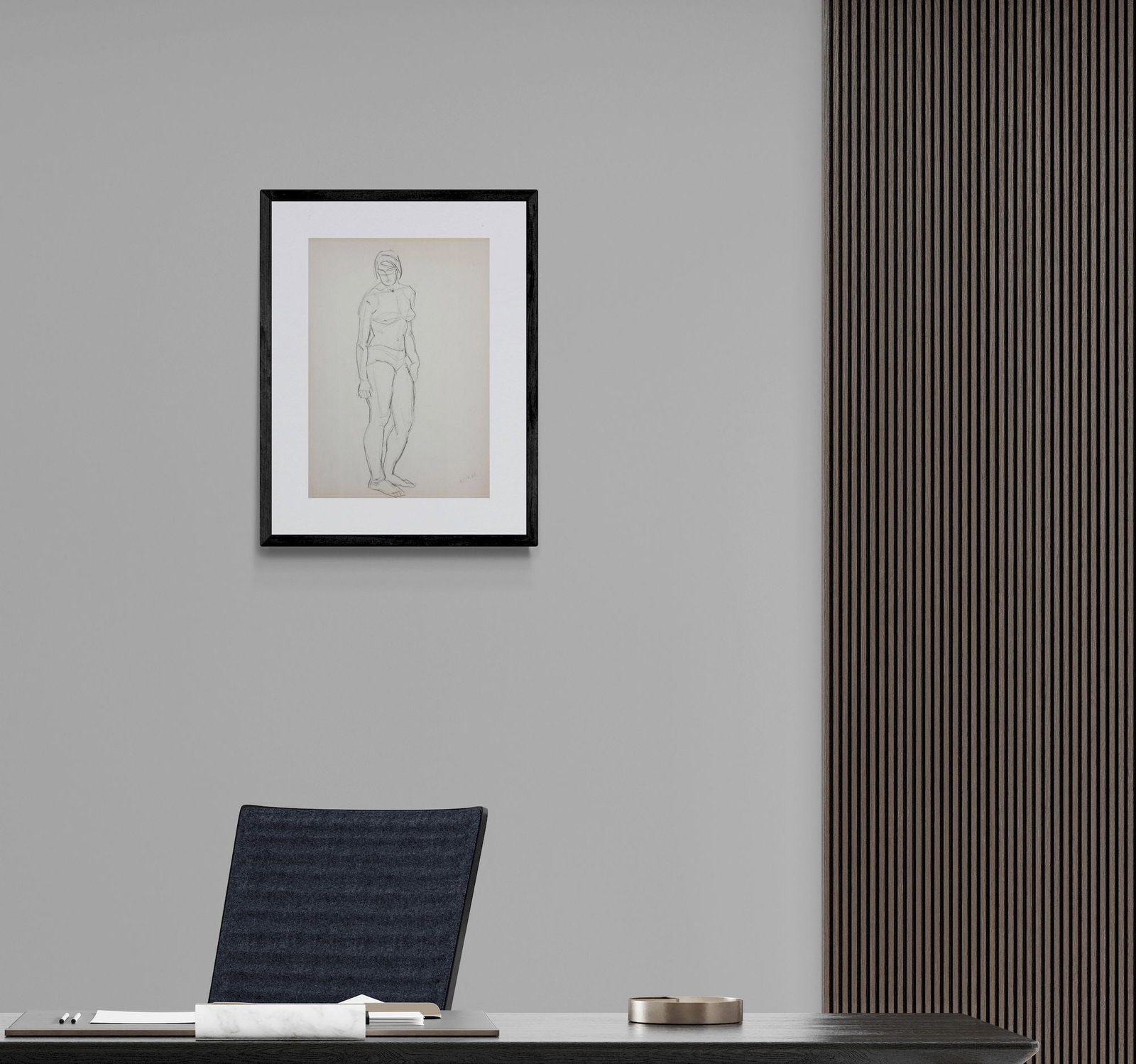 Bizyukov Onufry (Ukrainian artist), "Woman", pencil on paper - 3