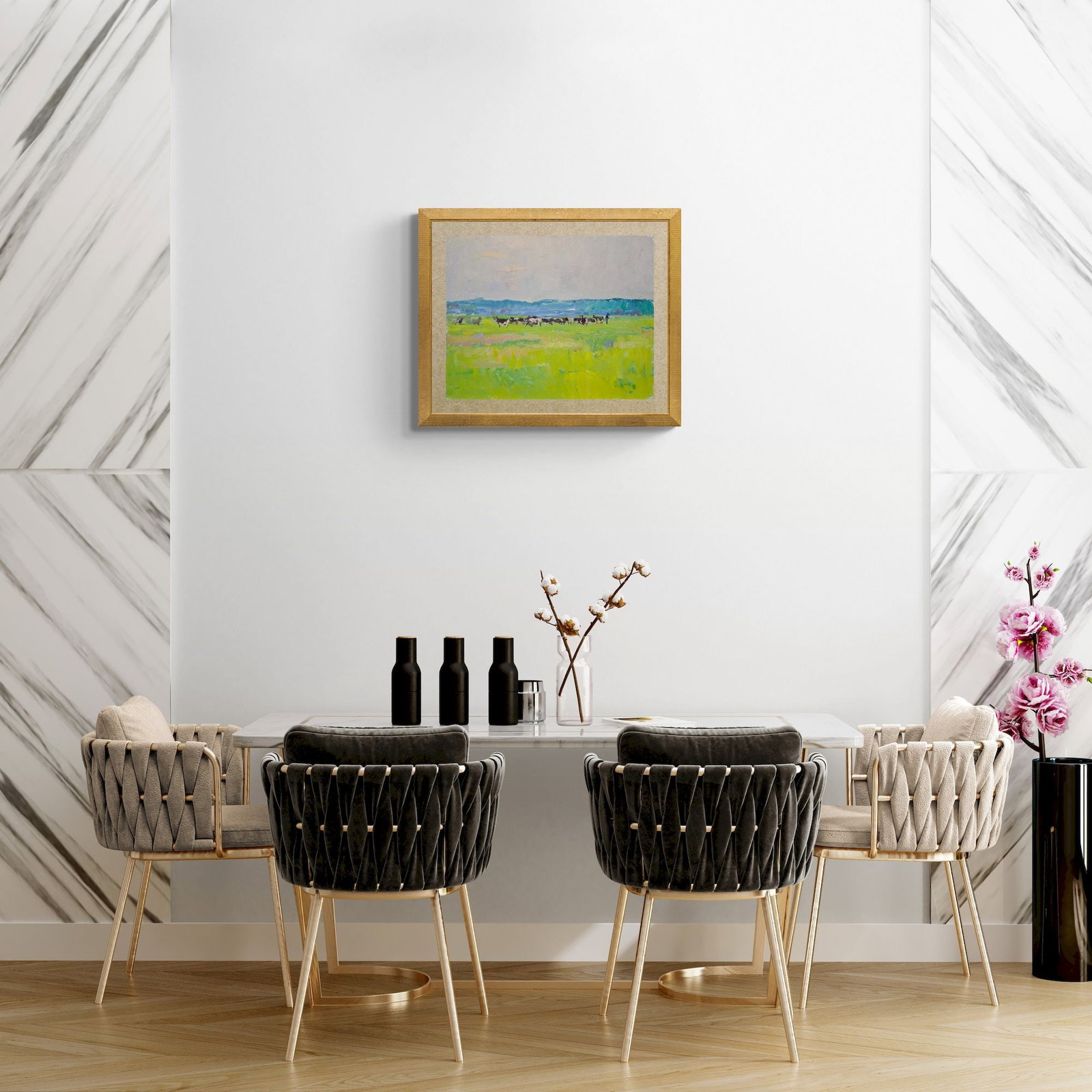 Sevastyanov Victor (Ukrainian artist), "Cows in the pasture", oil on canvas - 3