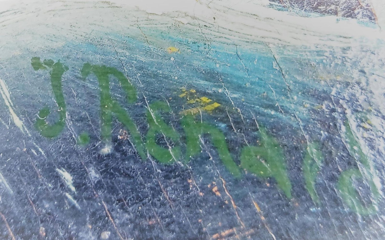 Unidentified (Ukrainian artist), "Kiss", oil on cardboard - 2