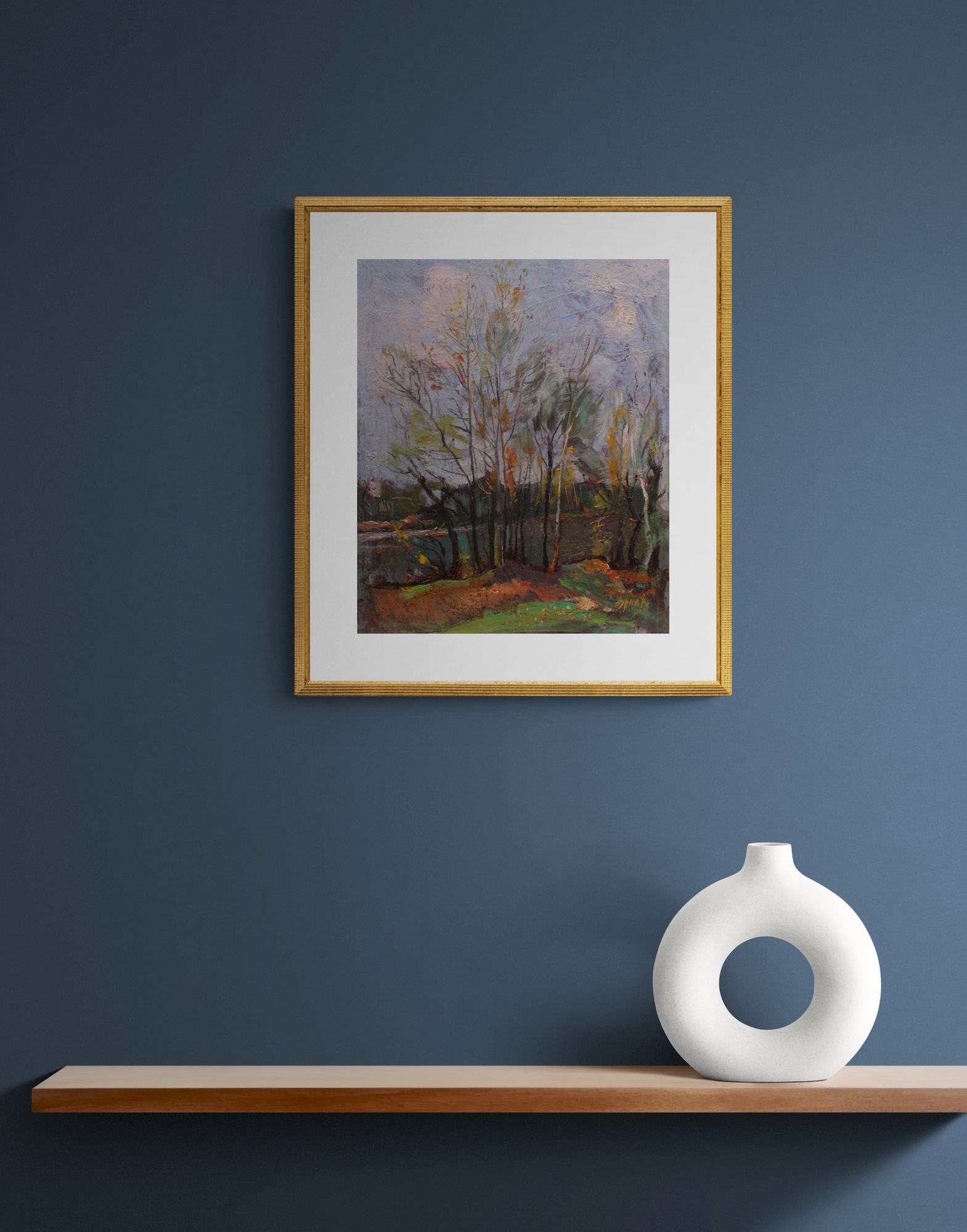 Erlih Volodymyr (Ukrainian artist), "Autumn. Yellow leaves", oil on cardboard - 4