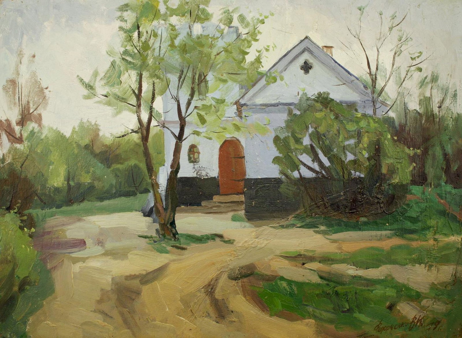 Fedorchenko Volodymyr (Ukrainian artist), "Spring. Sendiv fortress", oil on cardboard (1 of 3)
