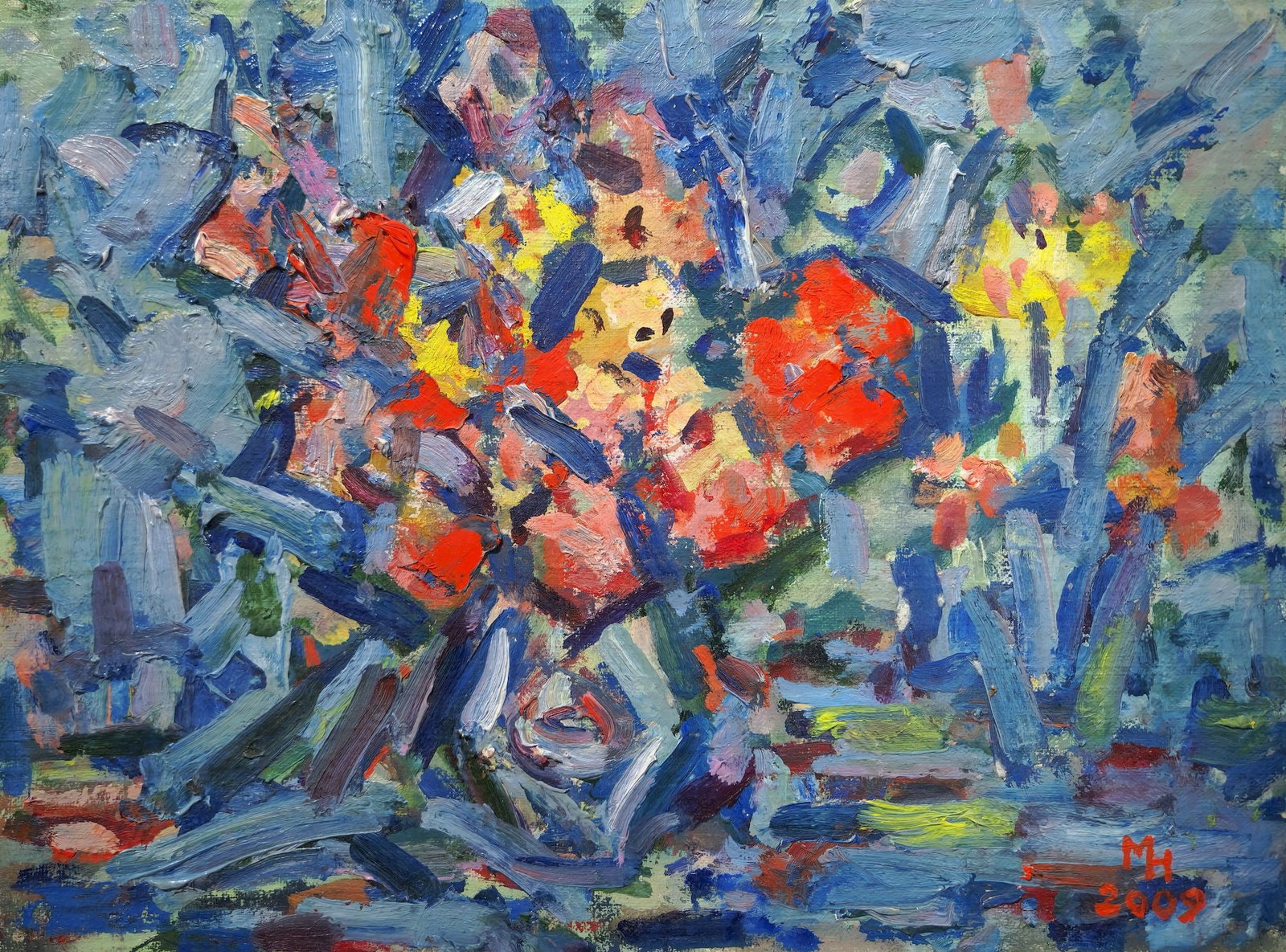 Neklyuenko Mykola (Ukrainian artist), "Still life flowers", oil on canvas on cardboard: Title: Neklyuenko Mykola (Ukrainian artist), "Still life flowers", oil on canvas on cardboard Artist: Neklyuenko Mykola Pavlovich Description: ARTIST: Neklyuenko Mykola Pavlovich, Ukrainian artist TIT