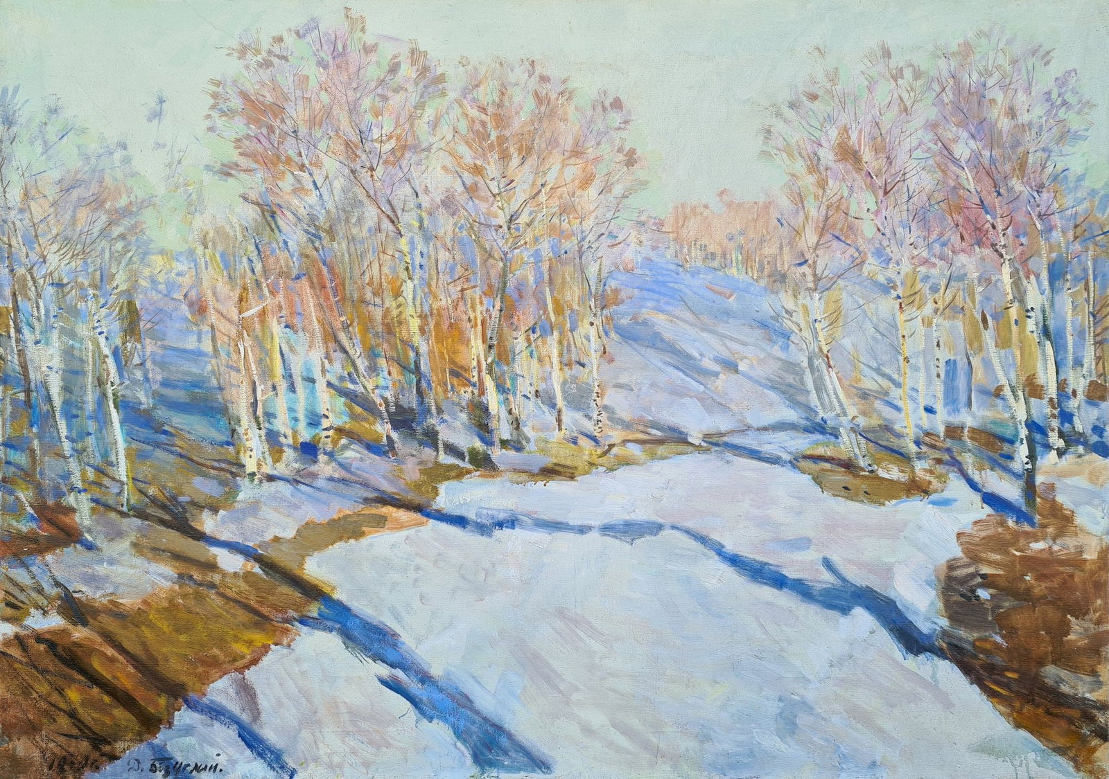Bezugly Daniil (Ukrainian artist), "Birch grove", oil on canvas (1 of 4)