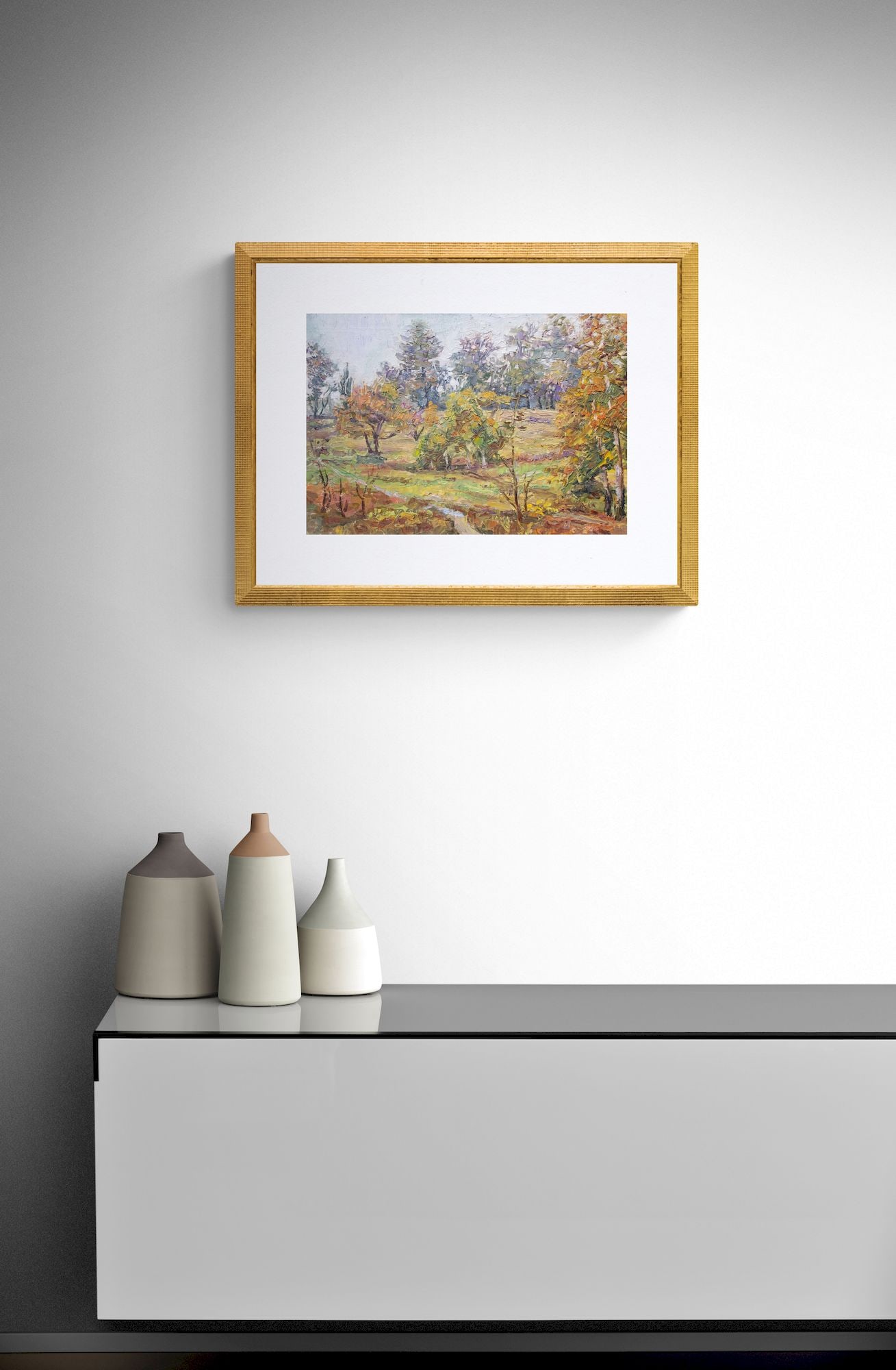 Unidentified (Ukrainian artist), "In the woods", oil on cardboard - 3