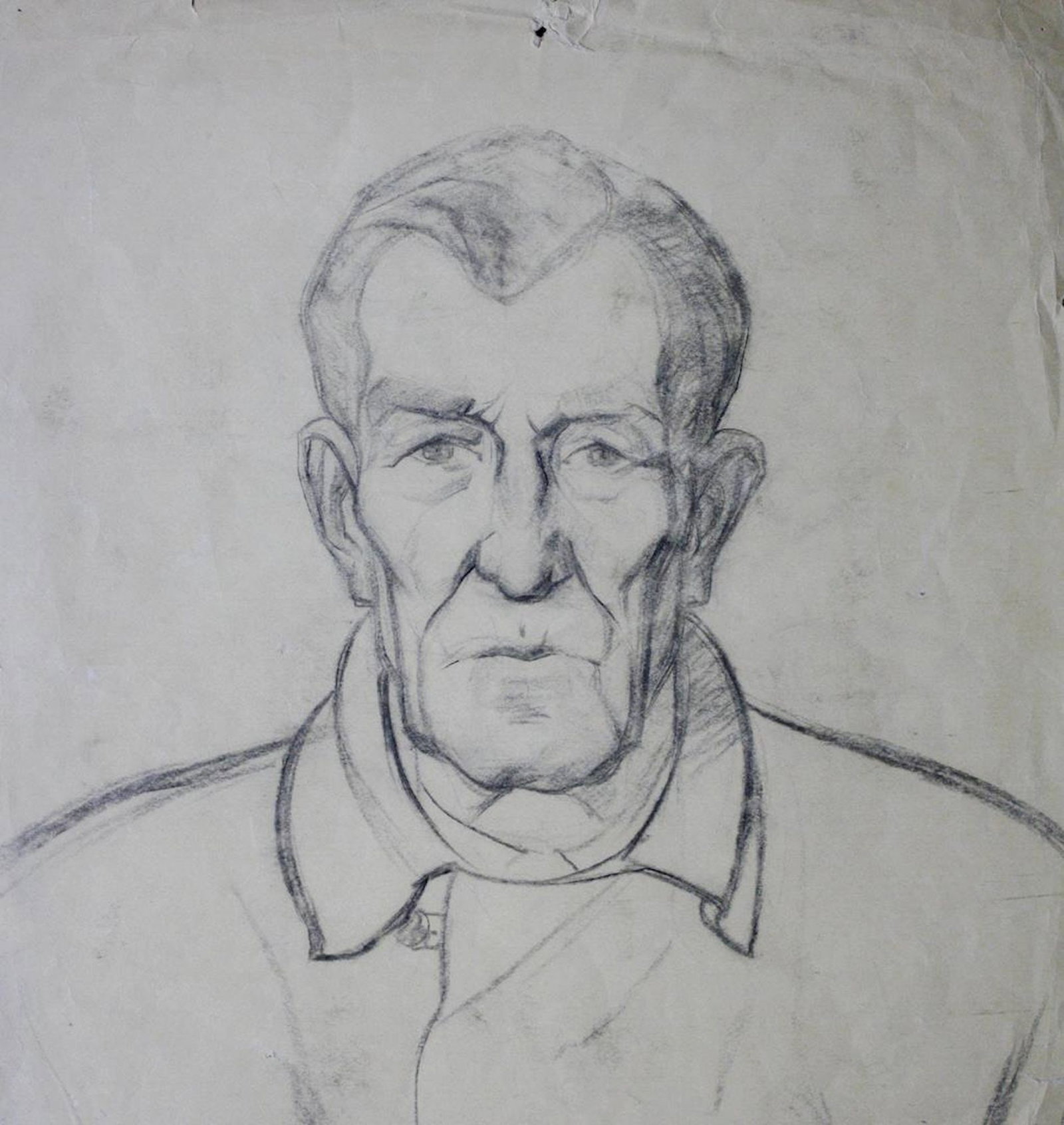 Mynka Olexandr (Ukrainian artist), "Portrait of a man", pencil on paper: Title: Mynka Olexandr (Ukrainian artist), "Portrait of a man", pencil on paper Artist: Mynka Olexandr Fedorovich Description: ARTIST: Mynka Olexandr Fedorovich, Ukrainian artist TITLE: "Portrait of