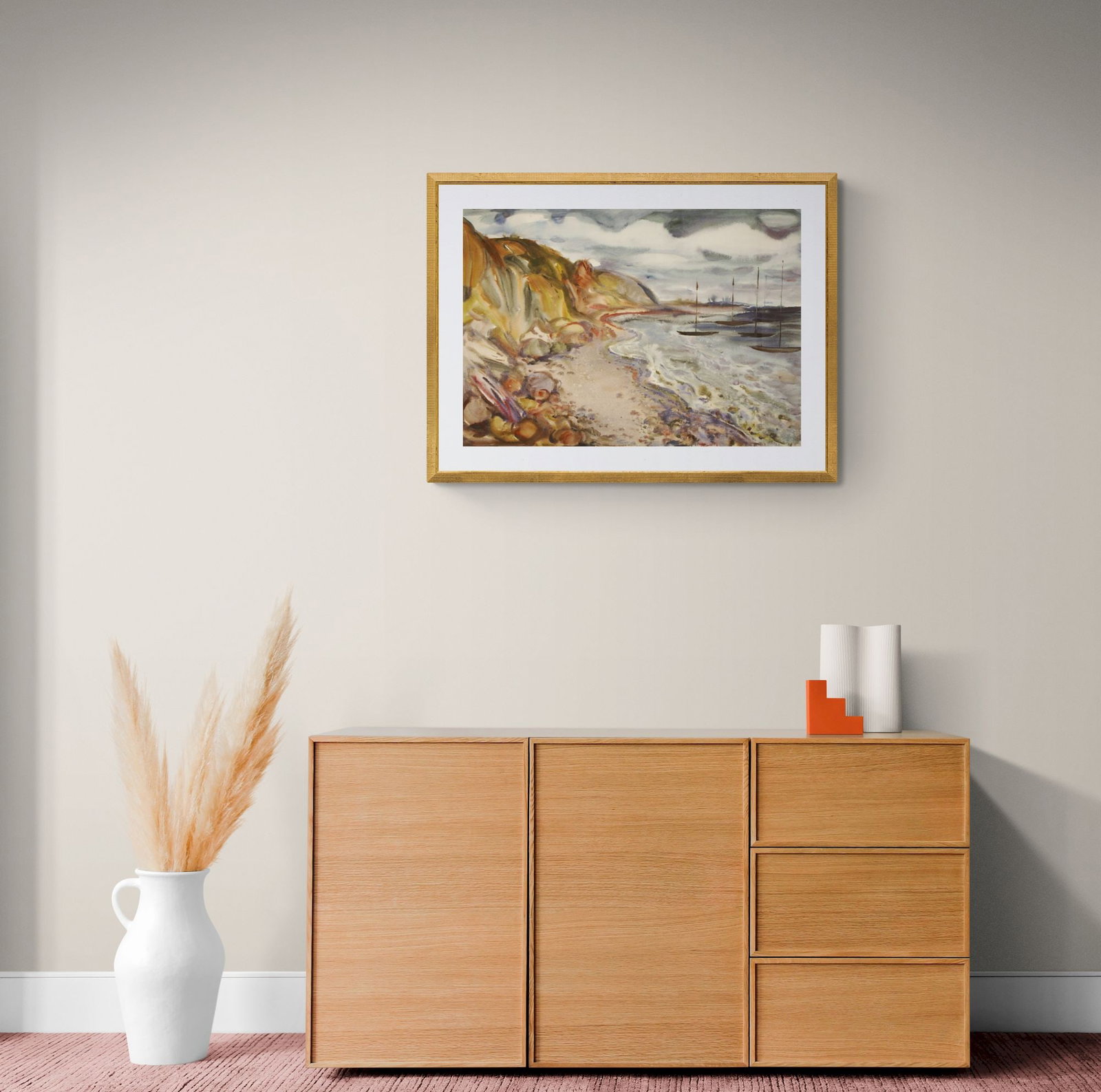 Mynka Olexandr (Ukrainian artist), "Rocky coast", watercolor on paper - 2