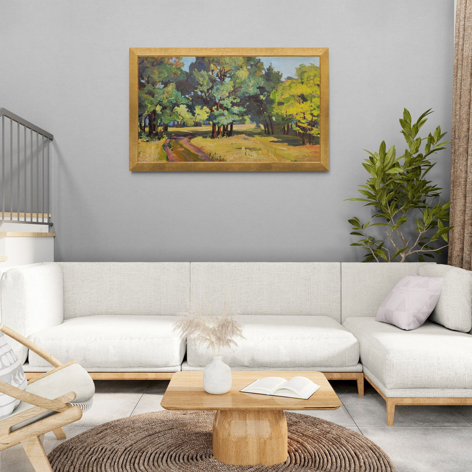 Unidentified (Ukrainian artist), "In the park", oil on canvas - 3