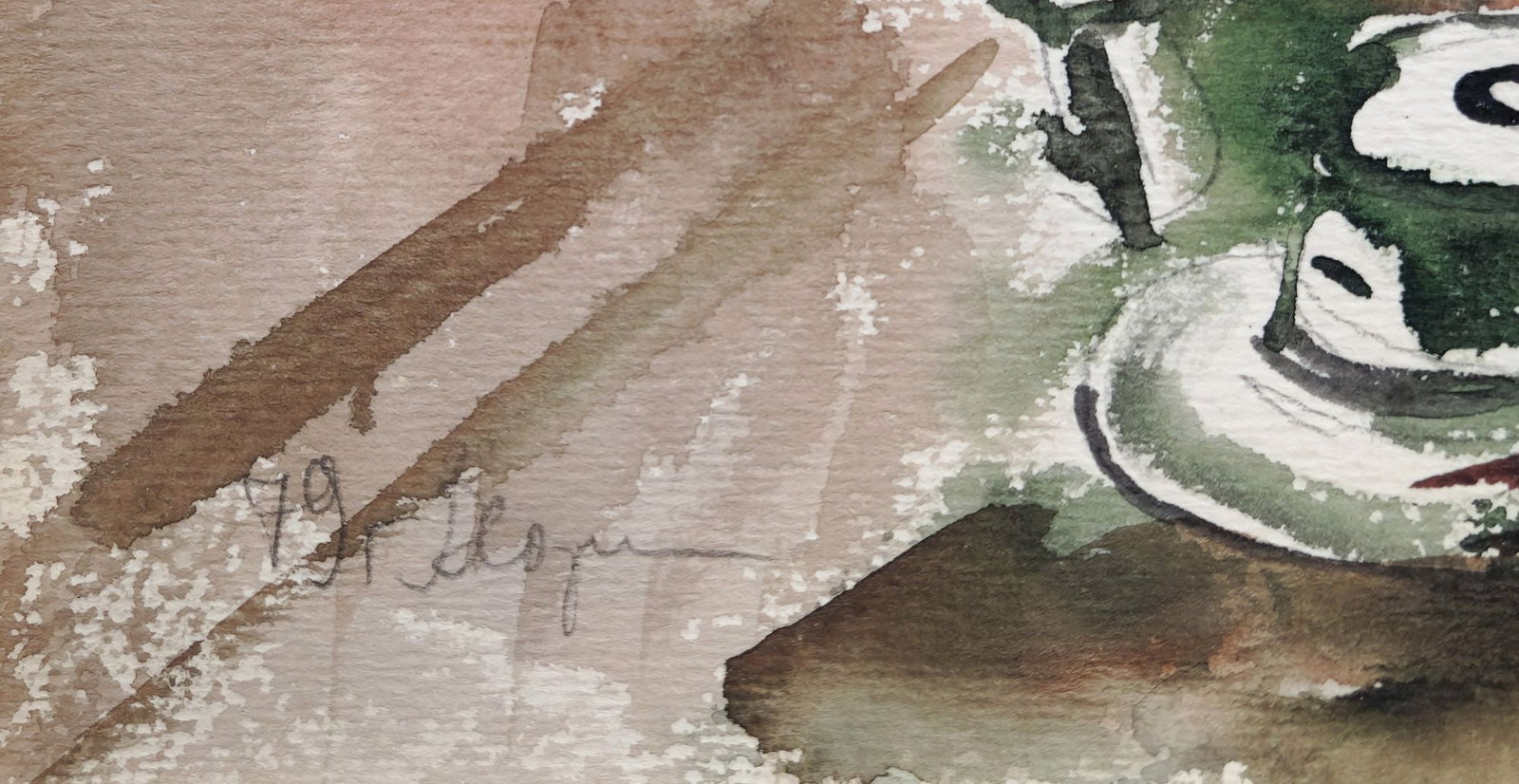 Khorenko Volodymir (Ukrainian artist), "Artist stuff", watercolor on paper - 2