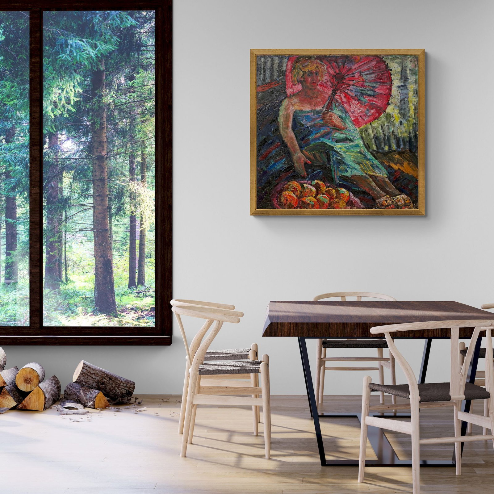 Litvinov Oleksiy (Ukrainian artist), "Japanese umbrella", oil on canvas - 3