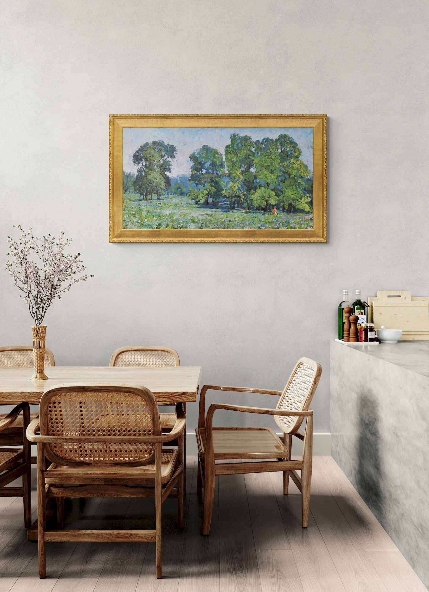 Unidentified (Ukrainian artist), "In the forest", oil on canvas - 3