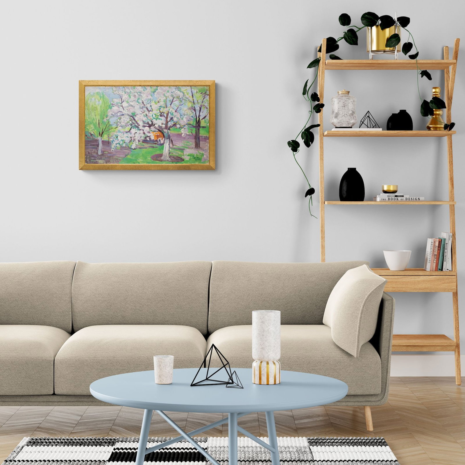 Makatukha Vasyl (Ukrainian artist), "Flowering garden", oil on cardboard - 4