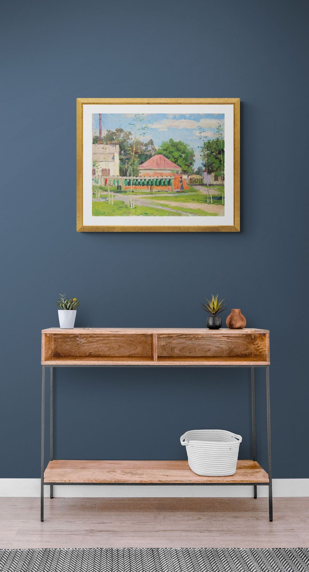 Mashnitsky Valeryi (Ukrainian artist), "Village street", oil on cardboard - 3