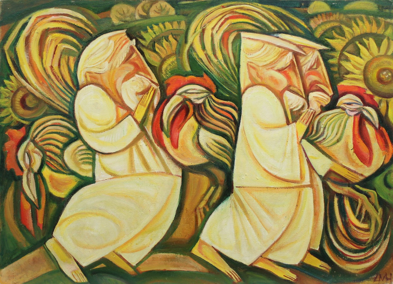 Chorny Mykhaylo (Ukrainian artist), "Older cocks", oil on canvas (1 of 4)