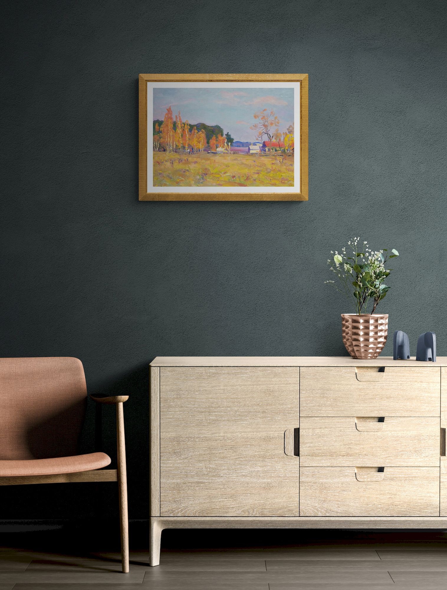 Tyukha Ivan (Ukrainian artist), "Autumn colors", oil on cardboard - 4