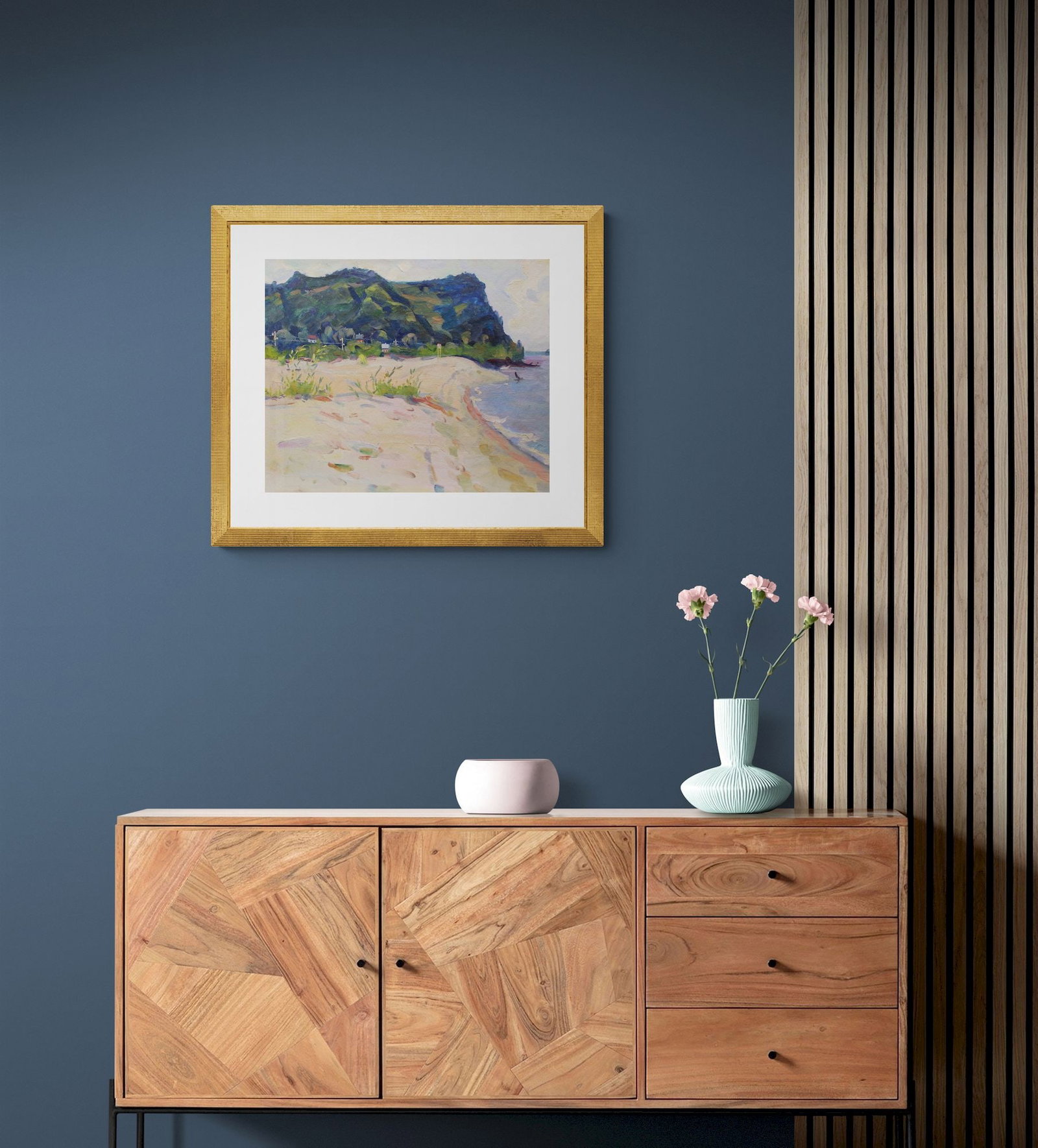 Tyukha Ivan (Ukrainian artist), "Deserted beach", oil on cardboard - 3