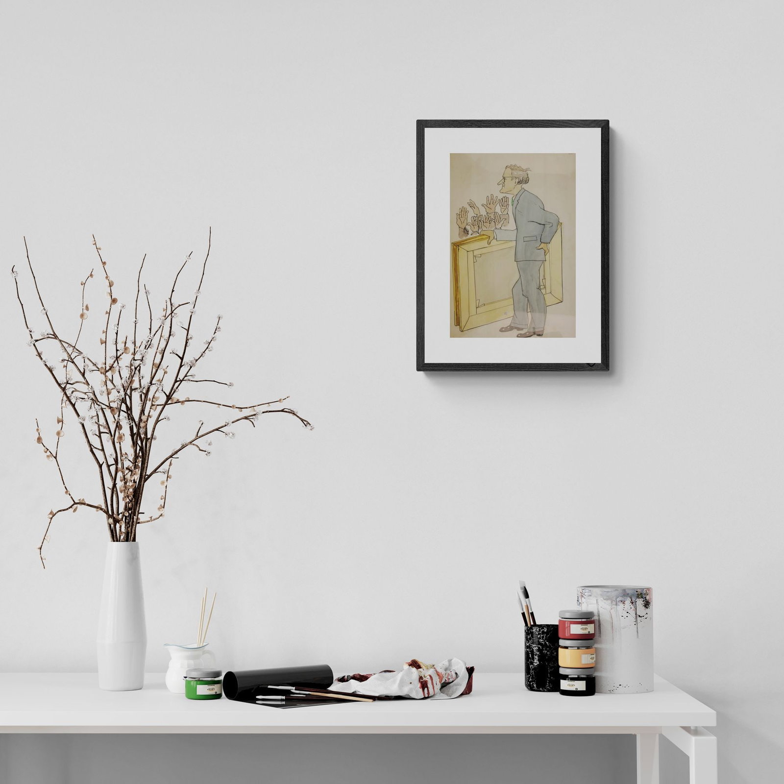 Shirokov Anatoly (Ukrainian artist), "Portrait of Sergei Shishko", watercolor on paper - 4