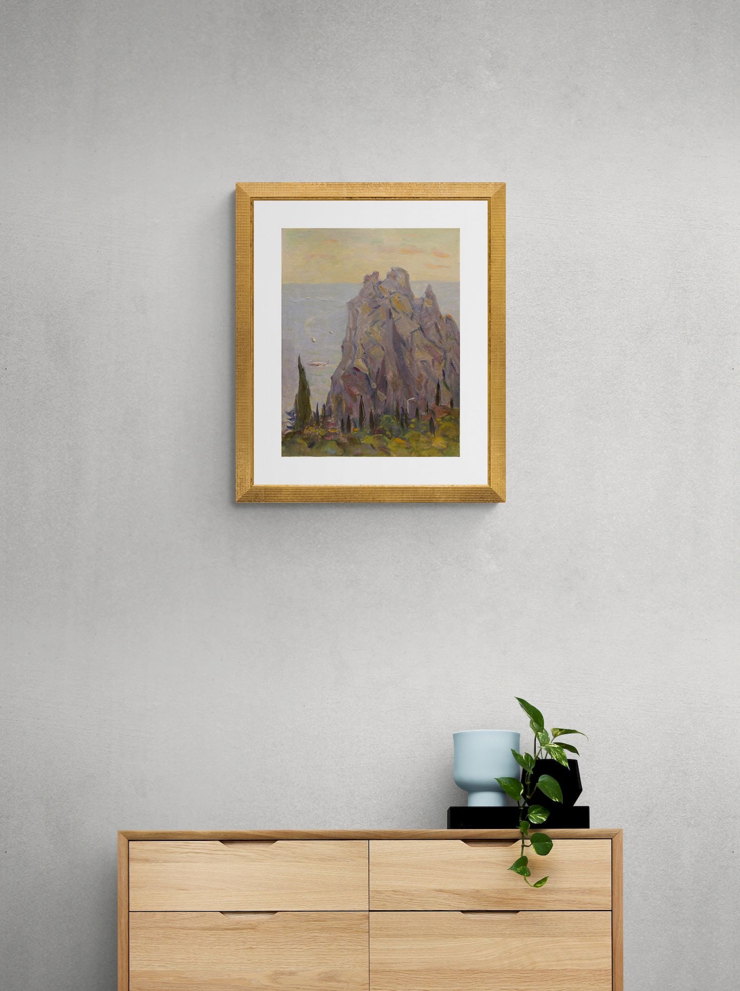 Tyukha Ivan (Ukrainian artist), "Gurzuf", oil on cardboard - 3