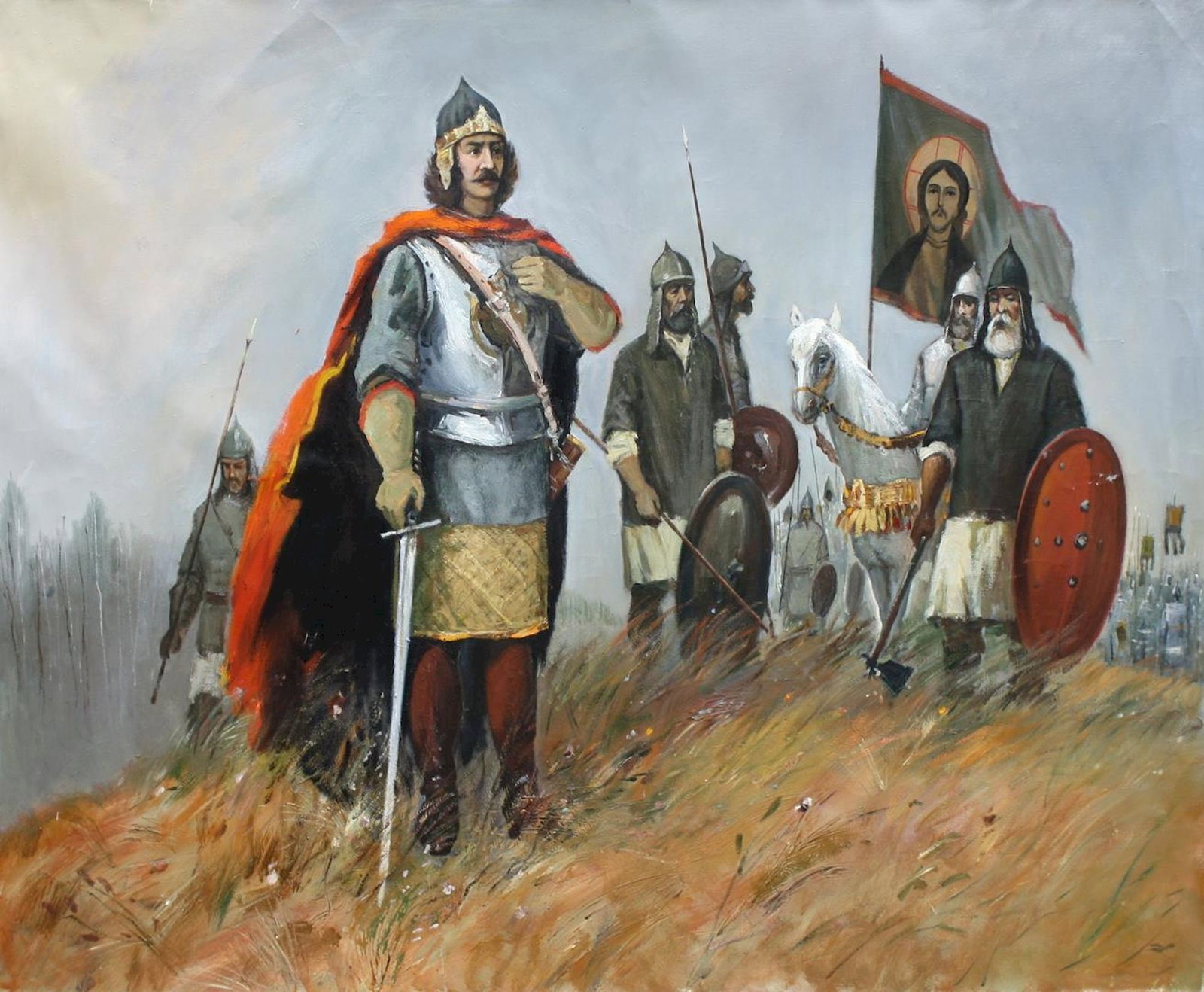 Unidentified (Ukrainian artist), "Danilo Halitsky", oil on canvas (1 of 2)